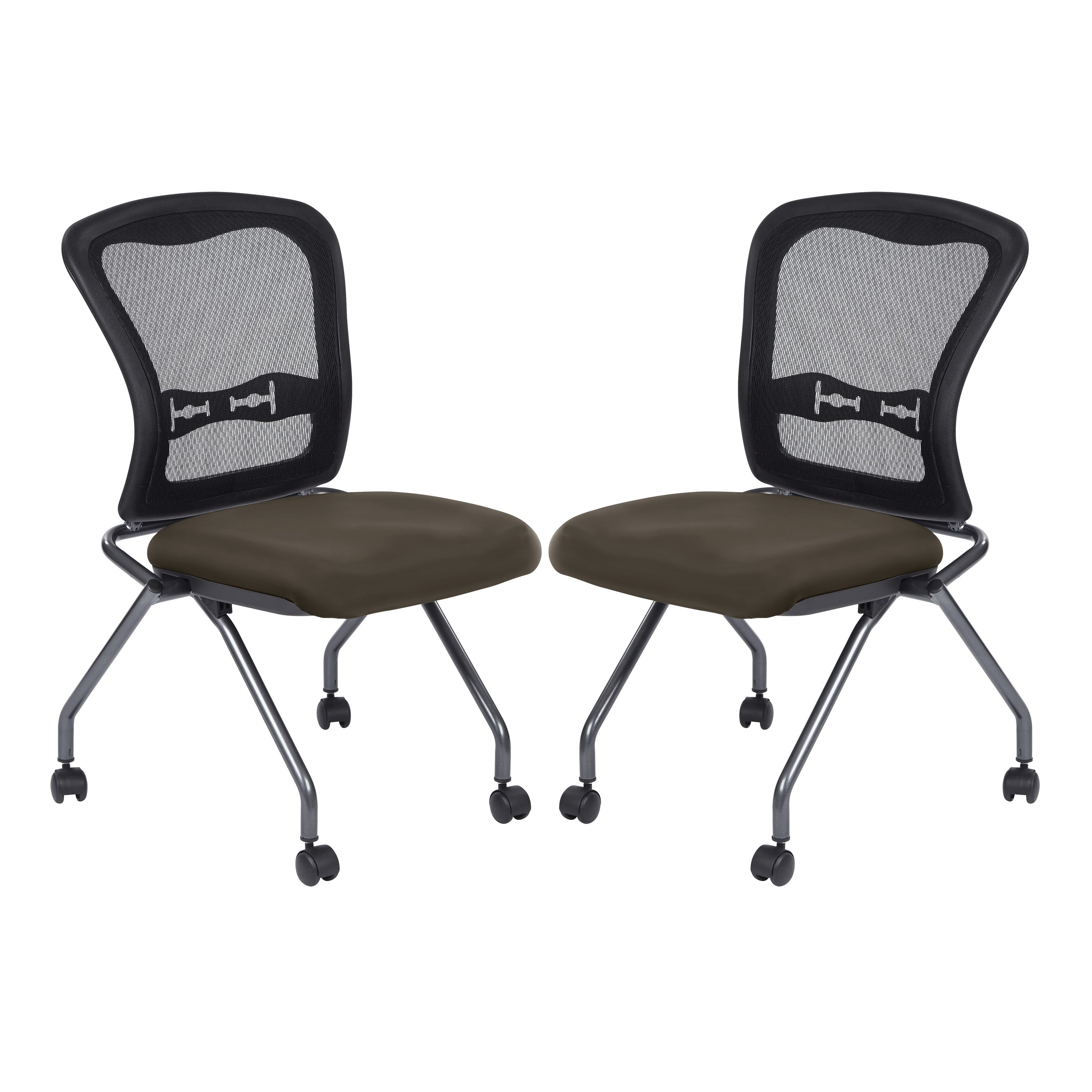 Deluxe Armless Folding Chair With ProGrid® Back